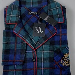 Ralph Lauren Green Tartan Plaid Pajama Set Lauren Ralph Lauren Set NWT XL